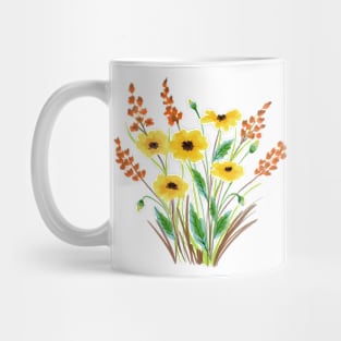 flower art, watercolor Mug